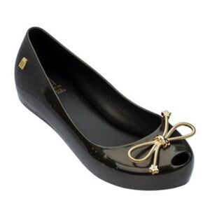 Mini Melissa Mel Dreamed Girls Ultragirl Elements Ballet Flat Starry Bronze sz 1